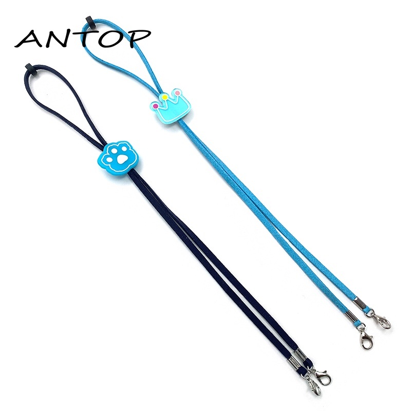 Kartun Topeng Gantung Tali-Adjustable Lucu Anak-anak Wajah Topeng Tali Ekstensi Lanyard ANTOP