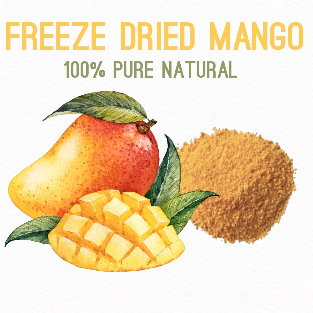 

SGS MANGO POWDER PURE NET 100GR NATURAL FREEZE DRIED FULL NUTRITION