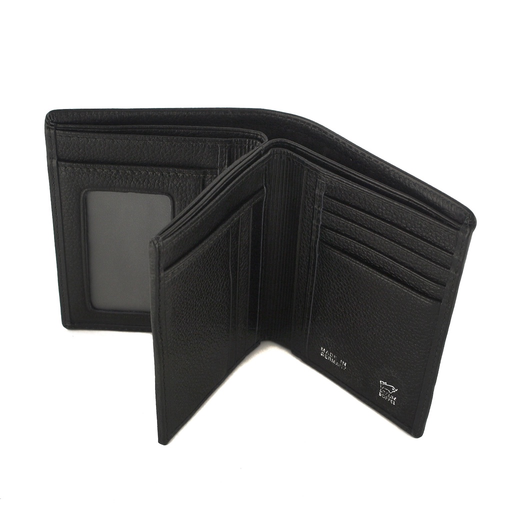 TOKOKOE - Dompet Pria model Berdiri bahan Kulit Premium Dompet Lipat - BB 101 Black