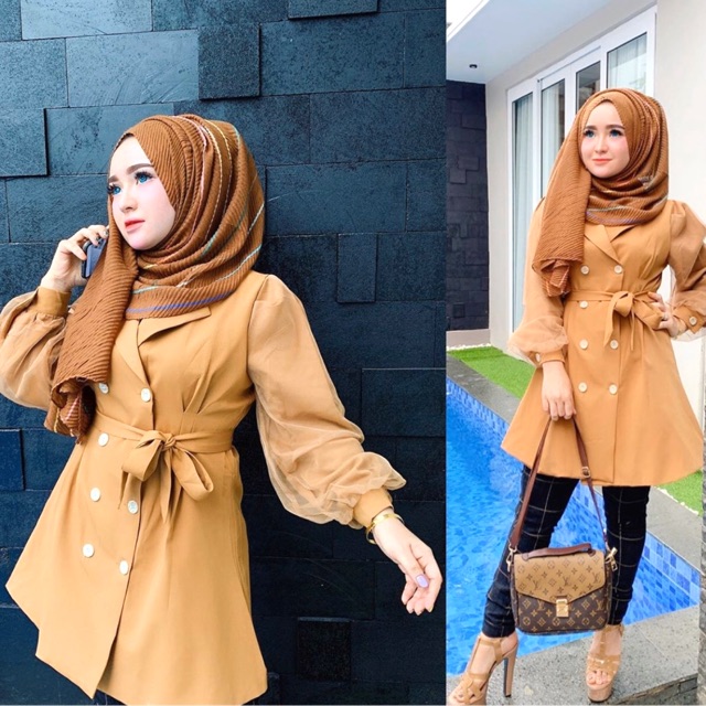 Tunik Shellasaukia Kombinasi Tile