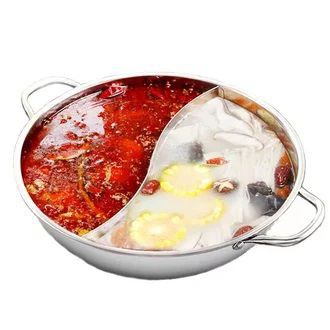 Panci sukiyaki hotpot dual shabu pan 2 sekat alat masak dapur steamer