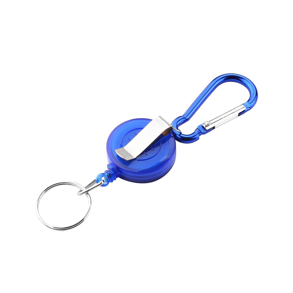 Canaan Gantungan Kunci Carabiner Holder Kartu Id / Ski Pass Retractable