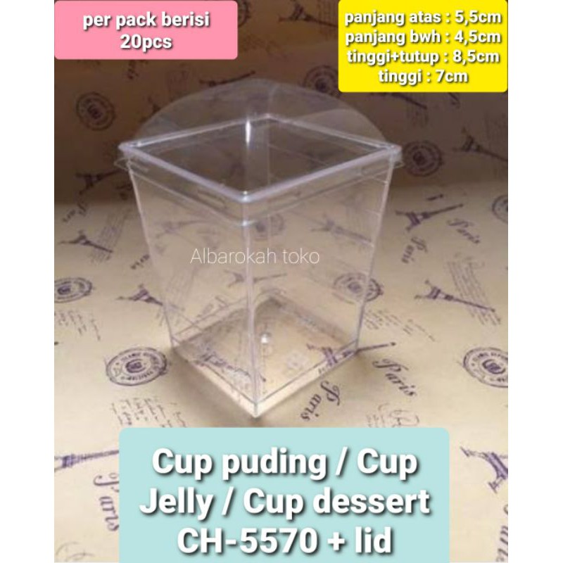 Cup puding / cup jelly / Cup dessert CH-5570 + tutup