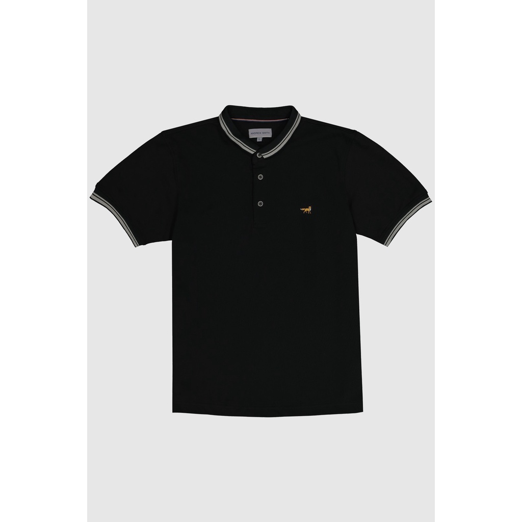 STRIPPED POLO SHIRT (BLACK)