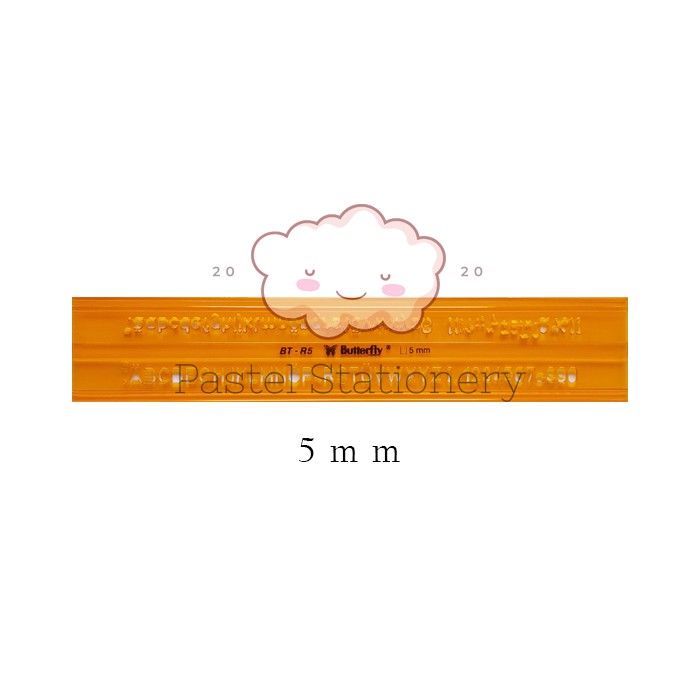 

Mal Cetakan Huruf Butterfly 5mm BT-R5 - Penggaris Teknik Letter Template Mall Sablon 5 mm