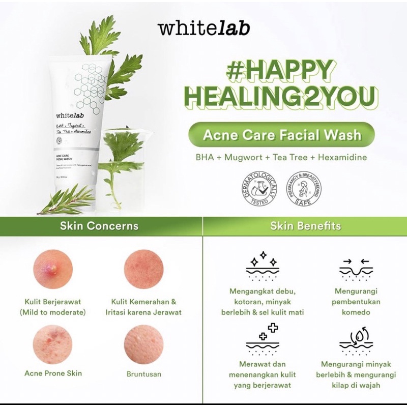 WHITELAB ACNE CARE FACIAL WASH -GC