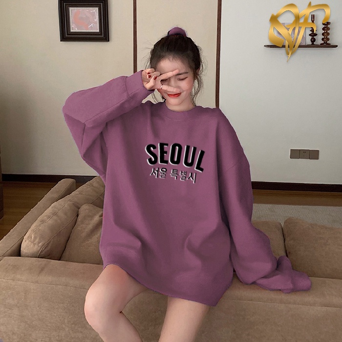 Sweater Seoul Aesthetic Pria &amp; Wanita | Sweater Korea Style Fleece Cotton | Dhea Fashion