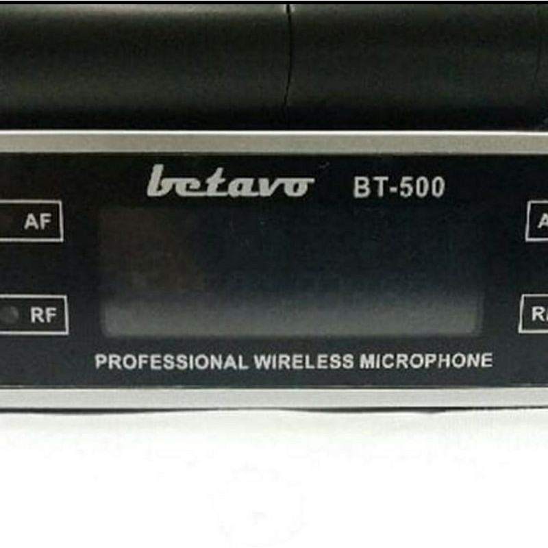 Microphone Wireless Betavo BT 500 Mic Wireless Dua Mic Handle