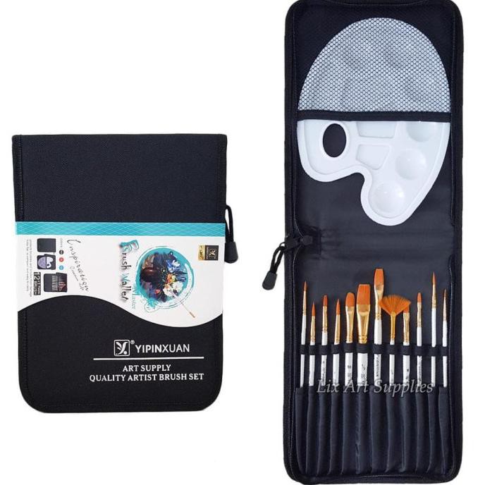 

PROMO BARU YIPINXUAN TZ-0015 KUAS LUKIS SET 12 + PALET + STORAGE BAG / ART PERALATAN MELUKIS ART SET
