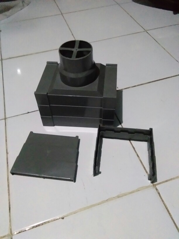 Sambungan Talang Air Pvc Kotak 4 Abu Merk Asvira