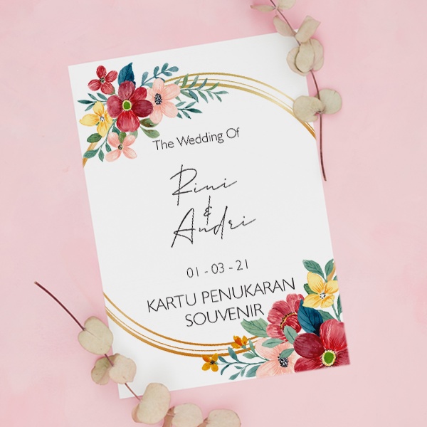 Kartu / Voucher Souvenir | Kartu Pengambilan Makanan | Kartu Ucapan Terimakasih Pernikahan | Wedding