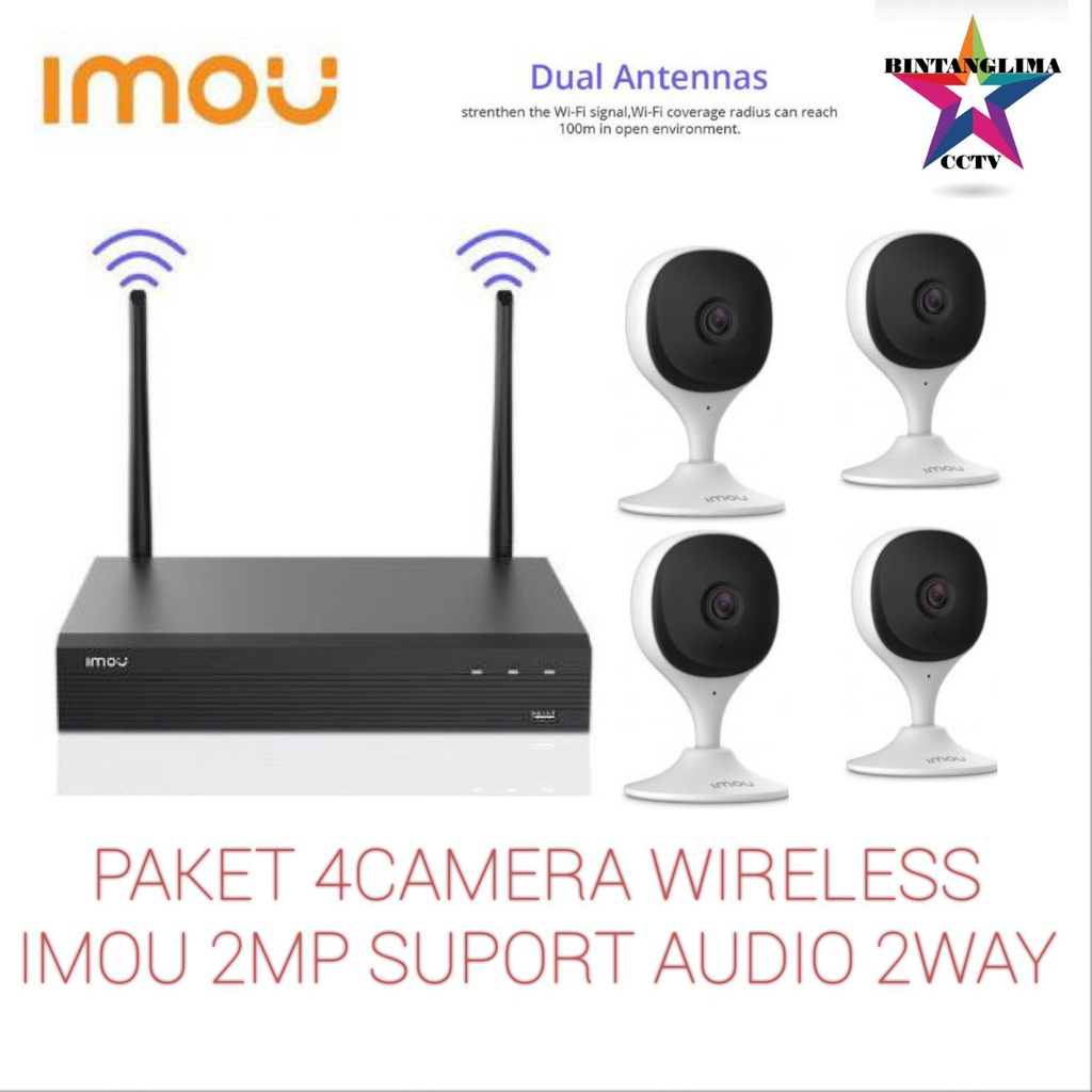 PAKET CCTV WIRELESS IMOU 4 CAMERA CUE 2E