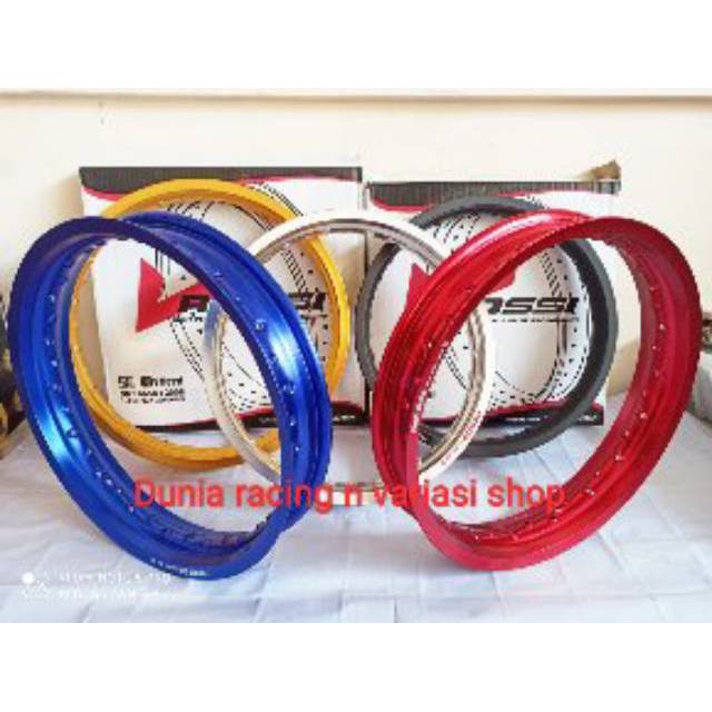 Velg Rossi ukuran 215 17 - Velg Rossi 215x17 Gold Hitam merah ungu biru silver