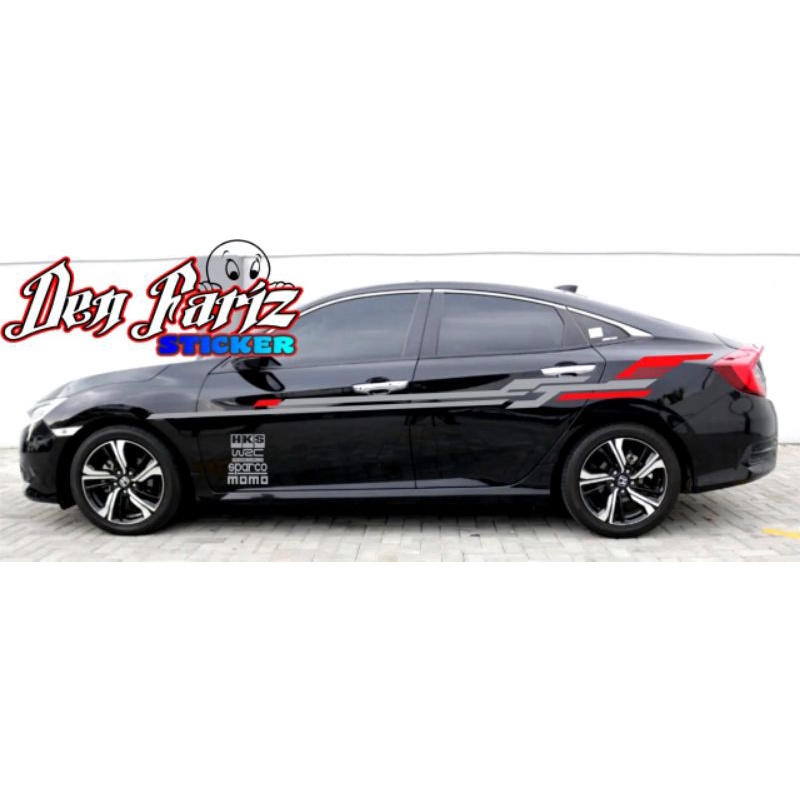 Stiker mobil sedan vios corolla mugen city accord baleno lancer