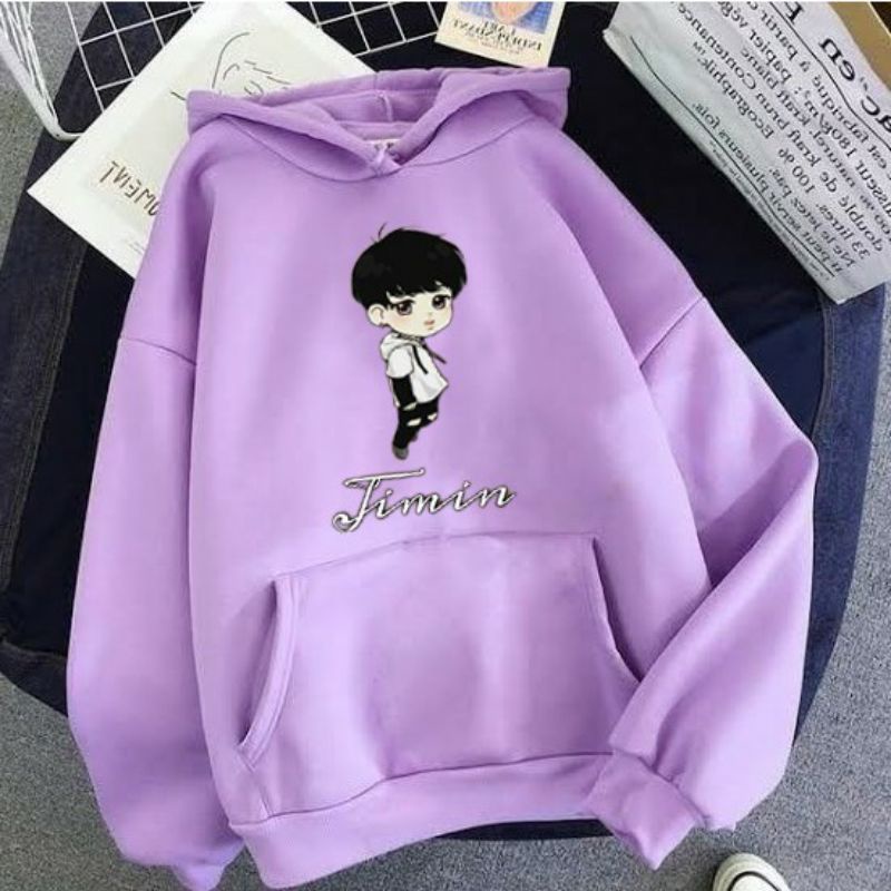 Sweater Anak Perempuan BTS ANIME LILAC jaket anak perempuan