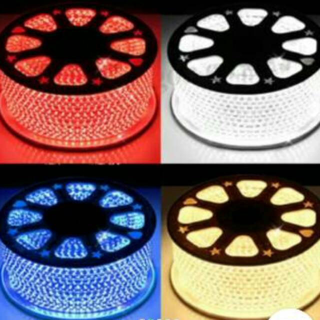 Lampu LED Strip 5050 AC220V Panjang 100M Full Indoor/Outdoor