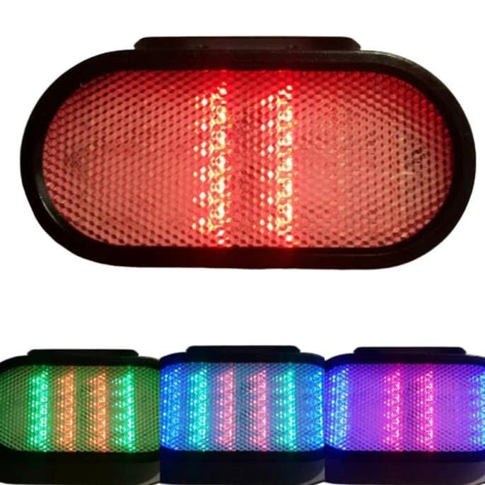 Lampu Rem Tambahan Stop LED Belakang Brake Lamp Motor Mobil Oval