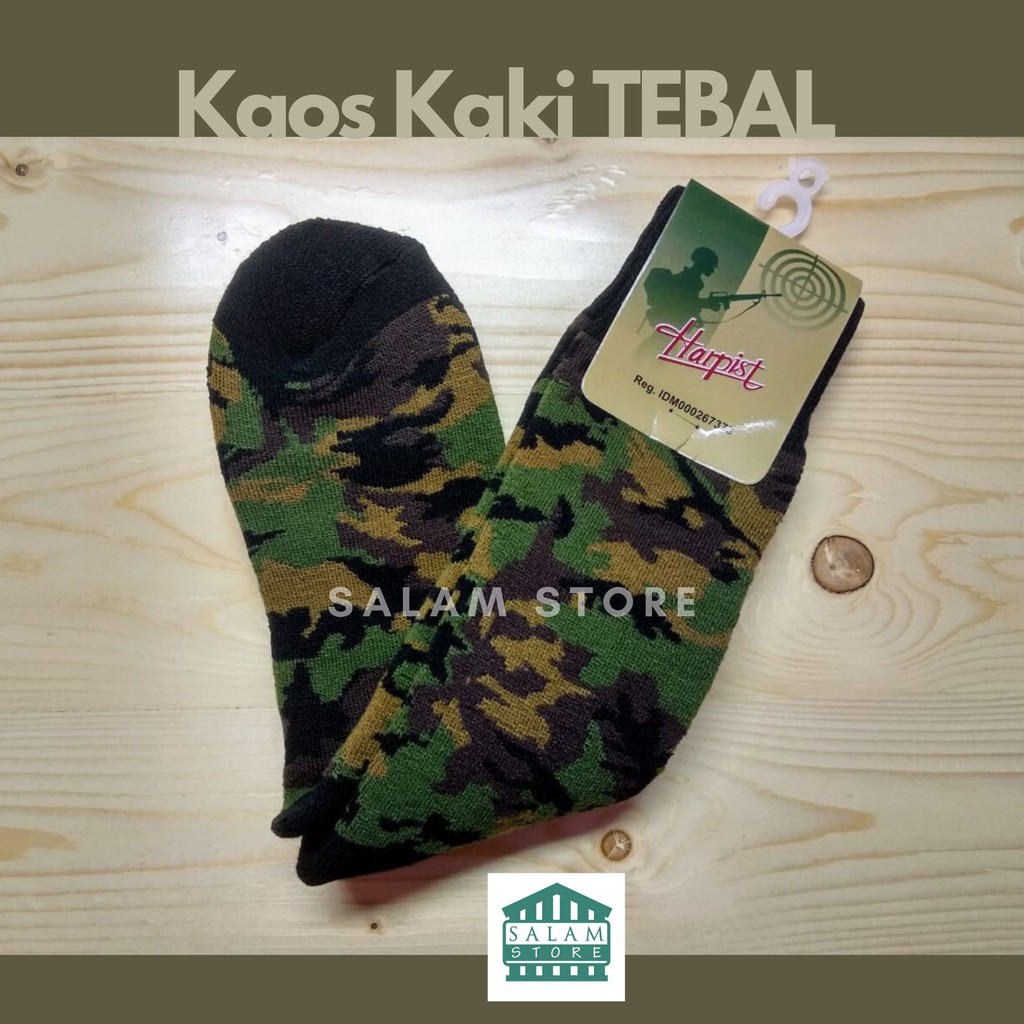 Kaos Kaki Tebal PDL Tentara Polisi Tactical Outdoor Pendakian ORIGINAL HARPIST Salam Store (COD bisa)-DORENG / LORENG AD