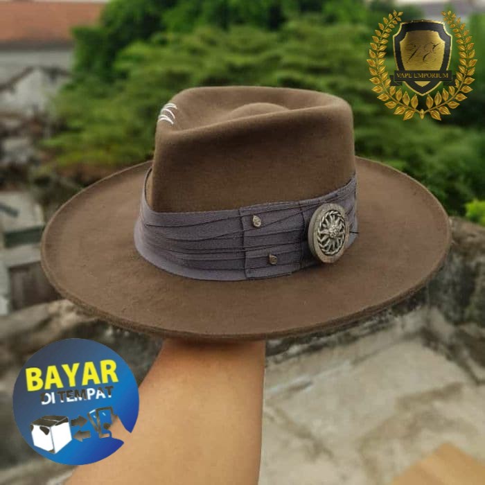 TOPI LAKEN FEDORA PANAMA Topi Fedora Marlboro Porpie Panama Trilby Bowler Vintage Bahan Laken Import