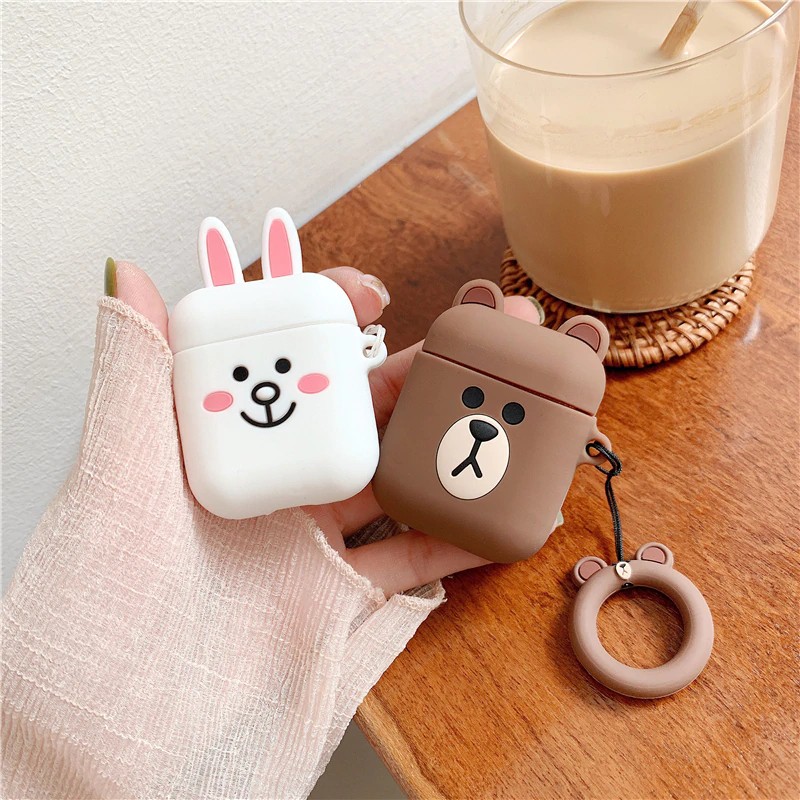 (Ready stock) Casing Silikon Apple Airpods i10 i12 i9s tws Motif Kartun Ins