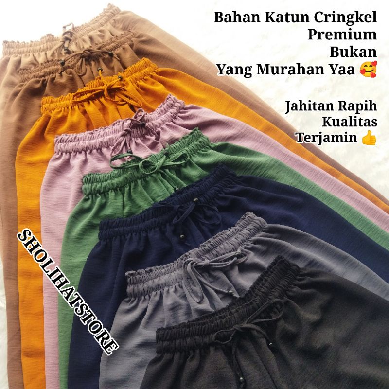 KULOT CRINKLE AIRFLOW IMPORT PREMIUM FIT XXL PINGGANG HIGHT WAIST TALI SERUT/ CELANA KULOT PANJANG  KRINGKEL PREMIUM SIZE XL SIZE XXL / DAILY CULLOTE HIGHWAIST / KULOT AIRFLOW / KULOT RUBY CRINKLE CULLOTE PANTS JUMBO / KULOT POLOS JUMBO / SHOLIHATSTORE