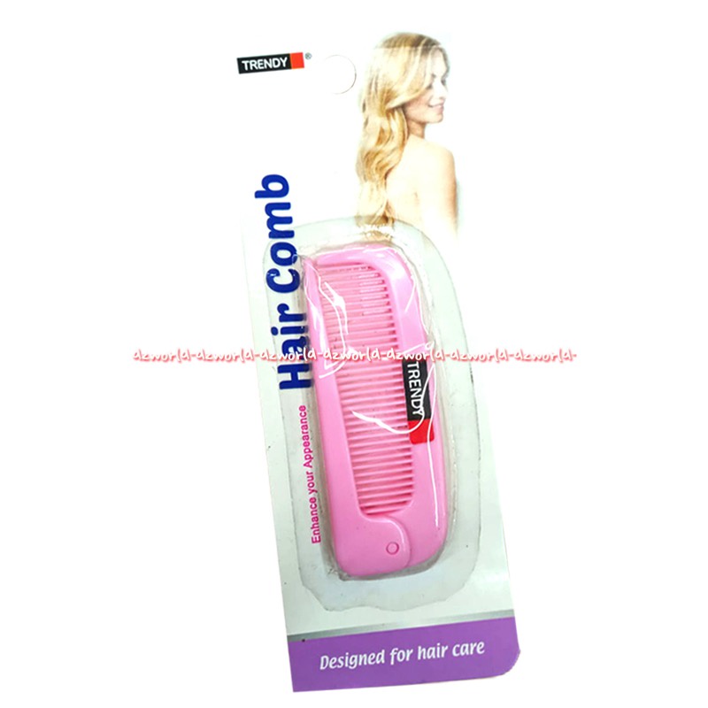 Trendy Hair Comb Sisir Lipat Biru Untuk Travelling Praktis Folding Comb Trendi Hairs Travel