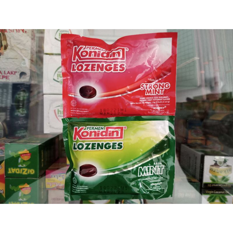 PERMEN KONIDIN LOZENGES | 1 Box isi 20 Sachet