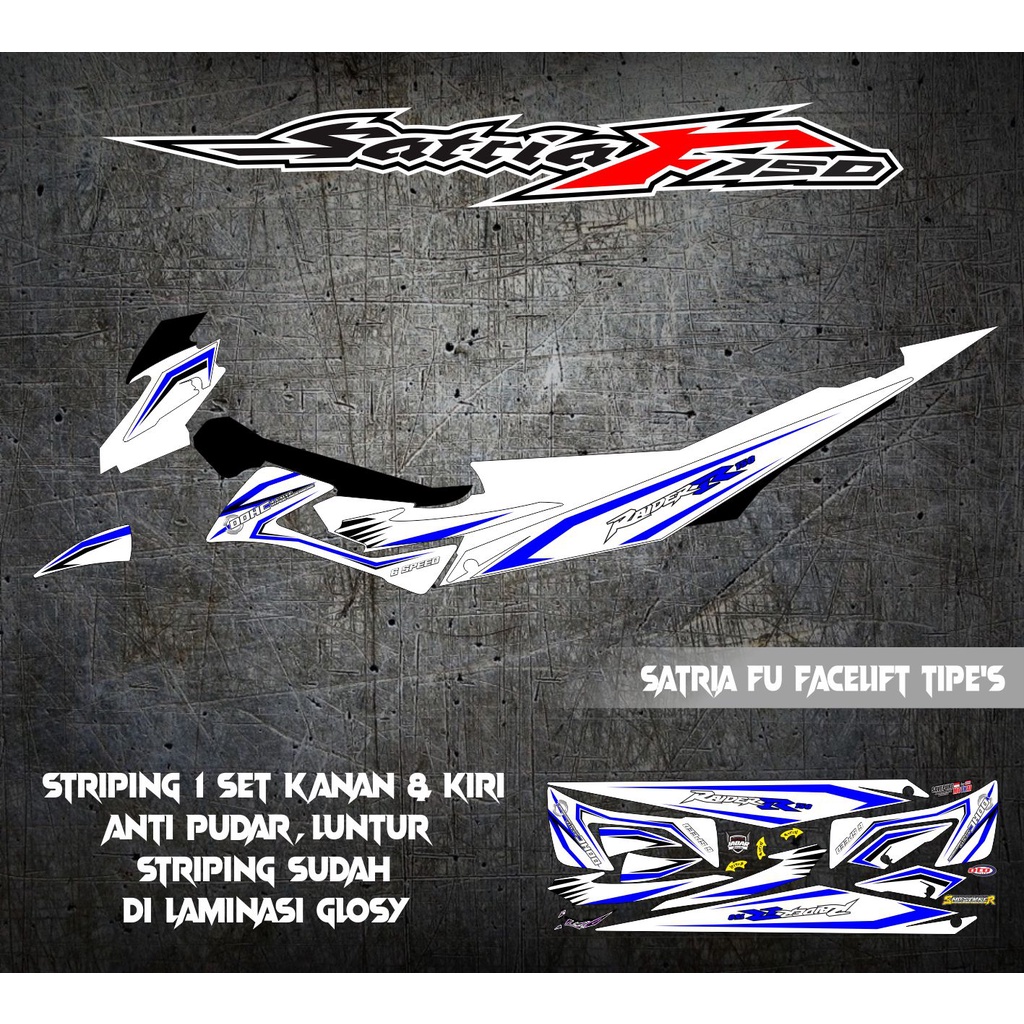 STRIPING STICKER VARIASI FU FACELIFT TIPE ES SIMPEL KEREN