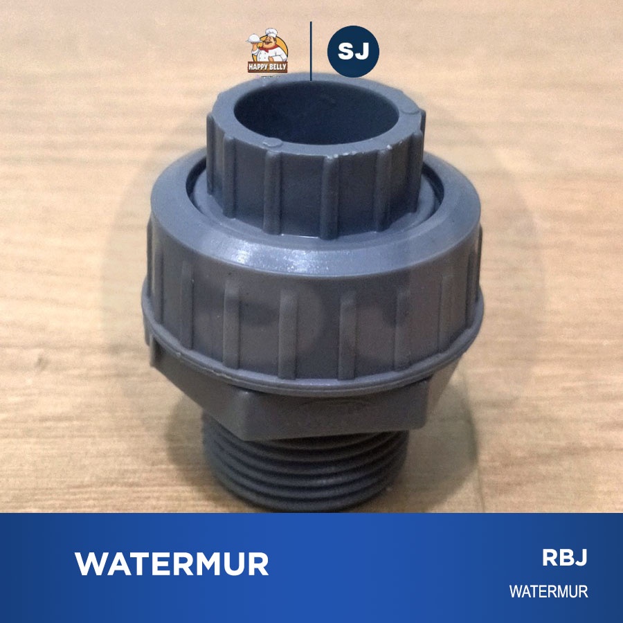 Watermur Drat Luar 1-1/2 inch Polos Water Moor PVC Mur Sok 1-1/2”