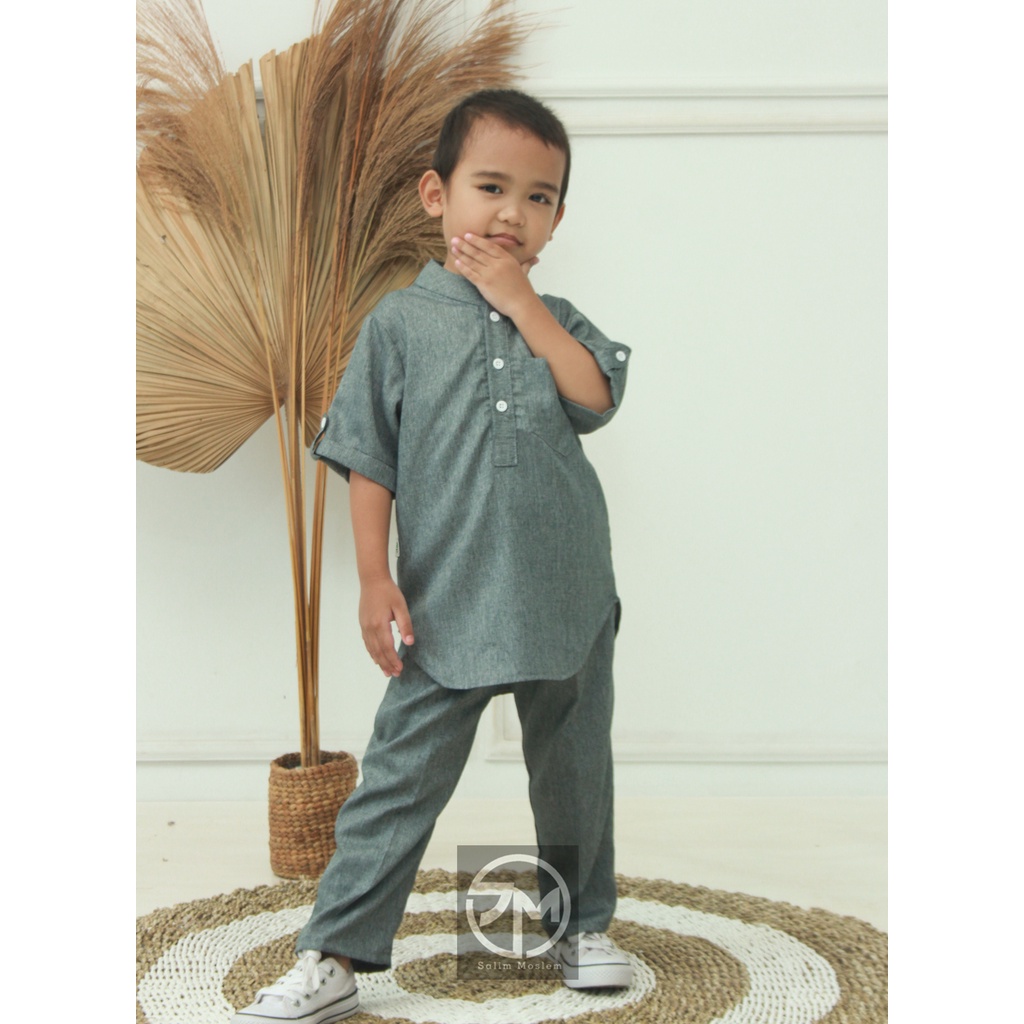 Salim_Moslem Koko Anak Laki-Laki | Koko Set Anak | Baju Setelan Anak Laki-laki | Katun Madina 1-12 tahun