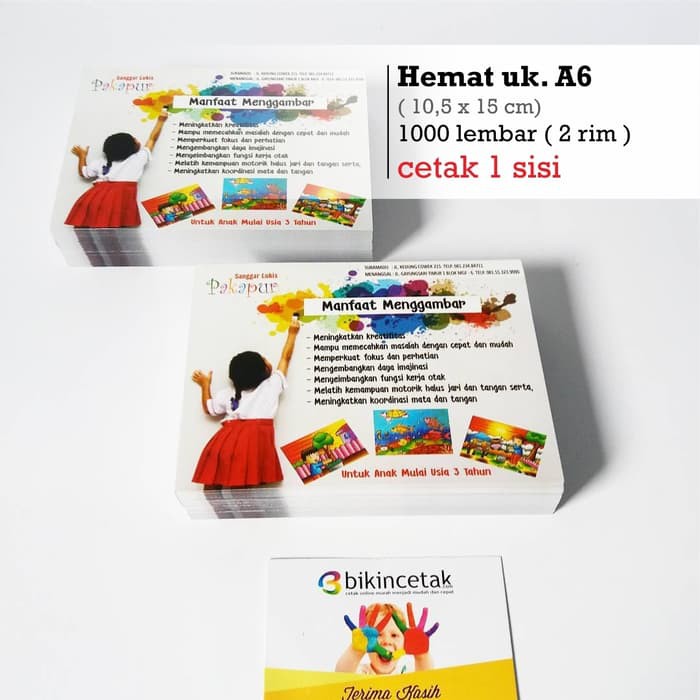 

Grosir Cetak Brosur Ukuran A6 1.000 Lembar Limited