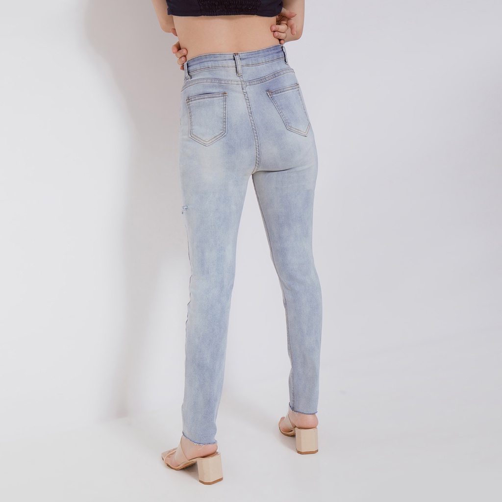 VIERLIN - Jeans 3765 - HIGHWAIST SKINNY RIPPED JEANS MELAR STRECHT