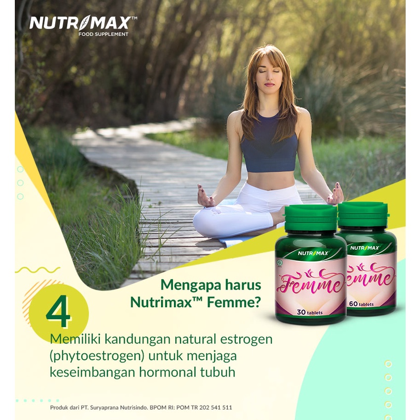Nutrimax Femme Phytoestrogen Kesehatan Payudara Wanita Keseimbangan Hormon Alami Menormalkan Siklus Menstruasi-4