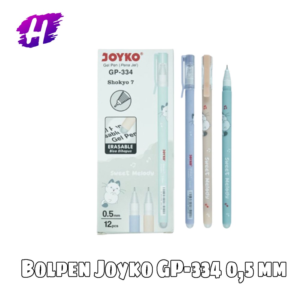 

❤️H2O❤️ Erasable gel pen joyko gp-334 joyko tertera harga 1 pcs