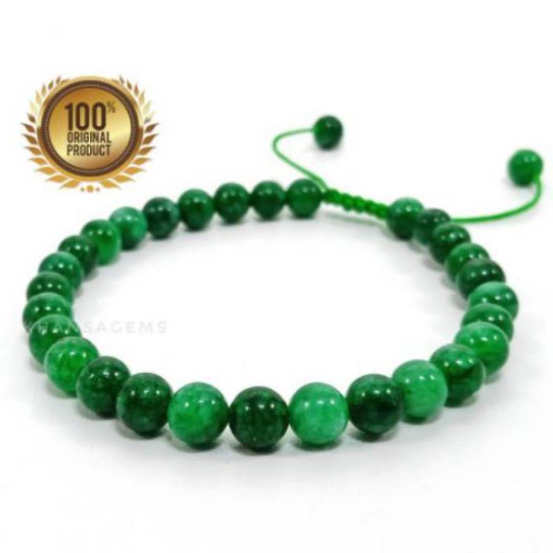 Gelang tasbih batu giok thailand origal stone 6mm