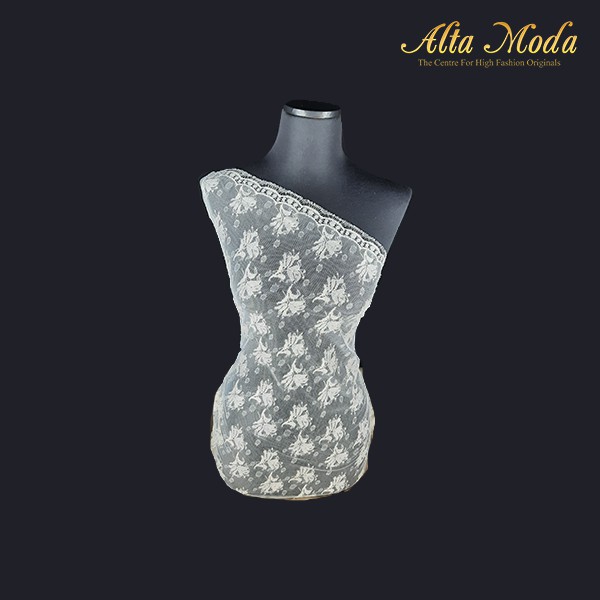 

Alta Moda Brokat Chantilly Tradisional Full Bud Floral In - Putih
