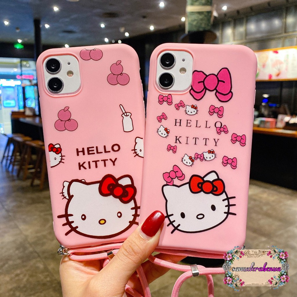 SS155 case Slingcase Lanyard HELLO KITTY Samsung A02s A20 A30 M10s A20s A50 A30s A21s A51 SB1522