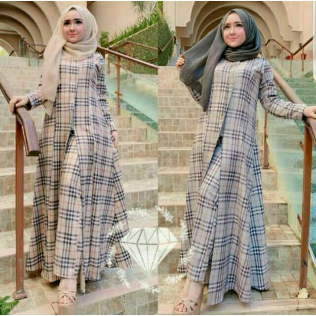 SET CELANA BERRYLOOKS, KATUN KOTAK, GAMIS HIJAB MUSLIM, DRESS