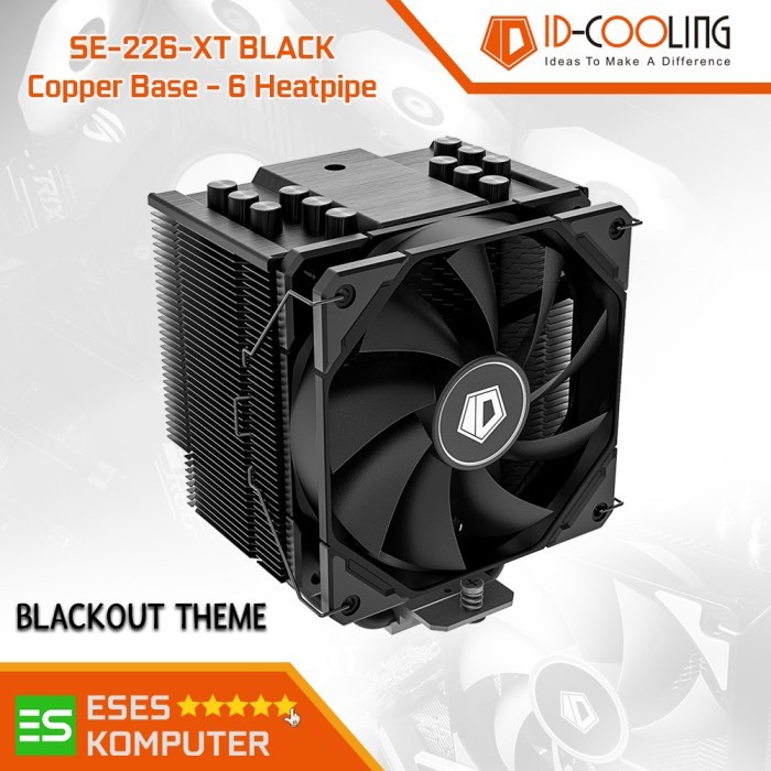 ID-COOLING SE-226-XT BLACK | 120MM AIR CPU Cooler HSF Intel / AMD