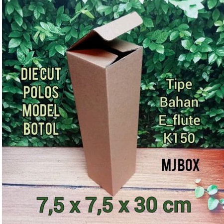 

kardus uk, 7,5x7,5x30 cm... box corrugated die cut, untuk packing botol dll.