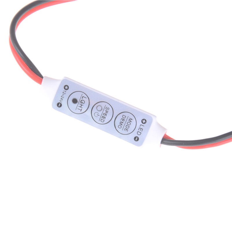 【Theredsunrisesiwy.id】1pc 12-24V Mini 3 Keys Single Color LED Controller Brightness Dimmer For 3528 5050