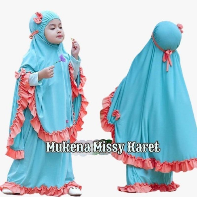 Mukena Anak Perempuan HASNA 3 PITA FREE TASS Usia 3- 6 Tahun | Pakaian Jersey Mukenah Tanggung 4-5 Thn |Mungkena Muslim Sd Lucu |Mekena Bayi Tk Bts Premium