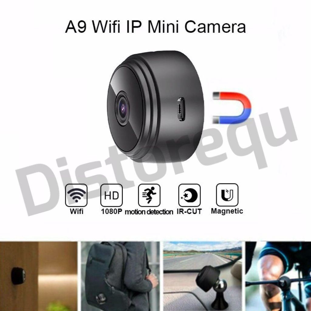 CCTV MINI ORIGINAL Mini WiFi IP Camera CCTV 1080P - A9 kamera cctv mini kamera cctv kecil cctv tersembunyi cctv kecil camera cctv kecil cctv hp cctv mini tanpa kabel cctv tanpa kabel cctv wifi kamera pengintai kamera tersembunyi spy camera 7RCC07BK