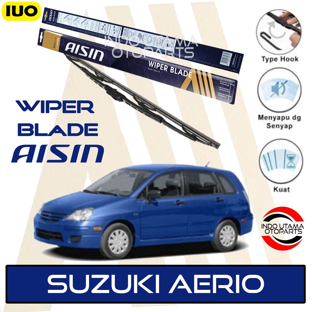 Wiper Mobil Suzuki Aerio AISIN Sepasang 18-22&quot; ORIGINAL