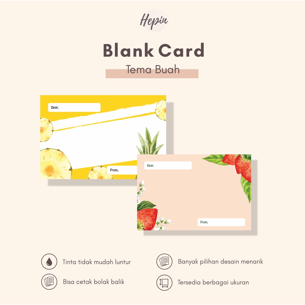 

cetak blank card murah tema BUAH