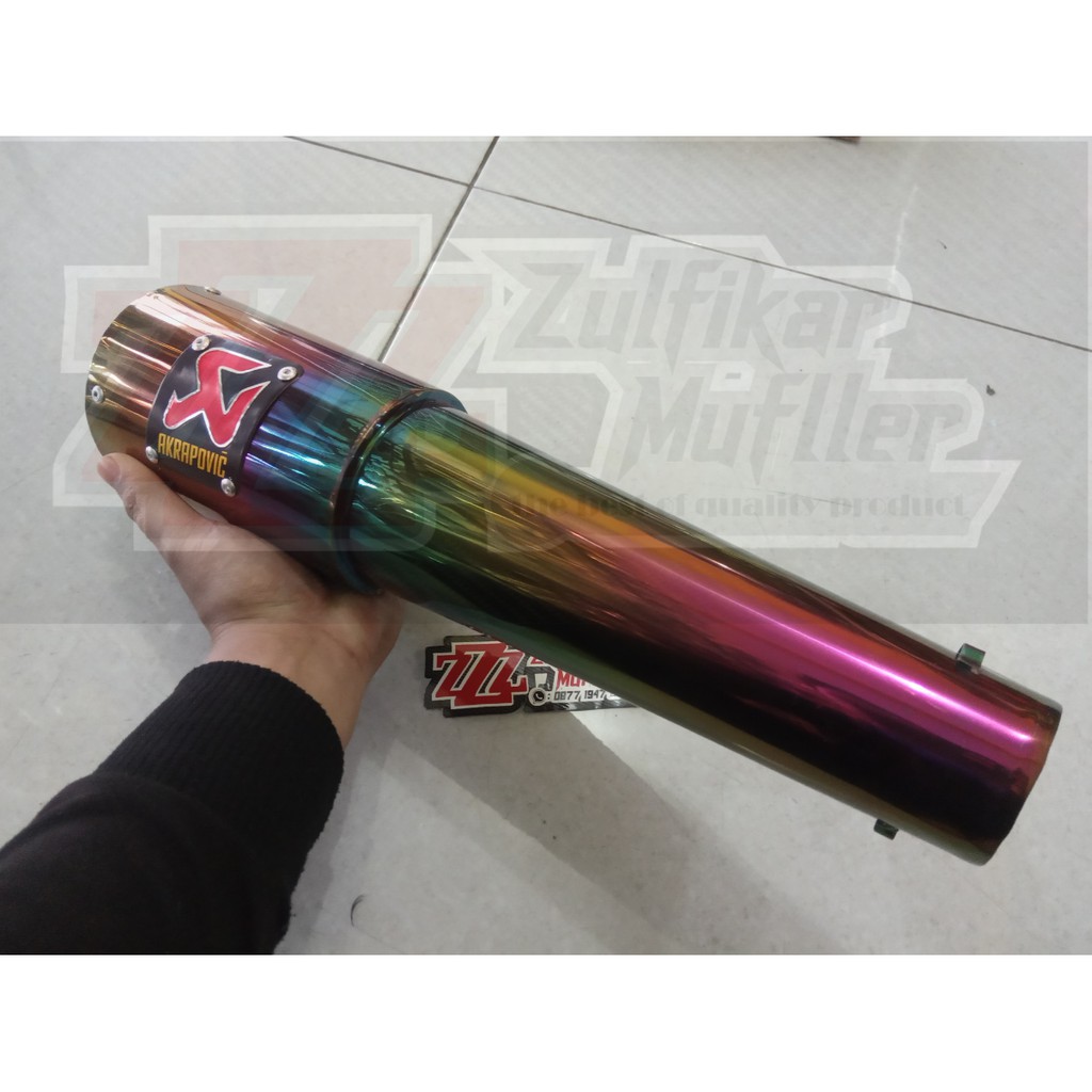 silincer knalpot racing akrapovic pelangi glass