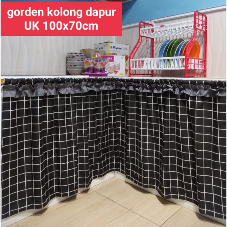 Gorden Kolong Dapur Bawah Wastafel / Kompor / Korden Pendek Minimalis