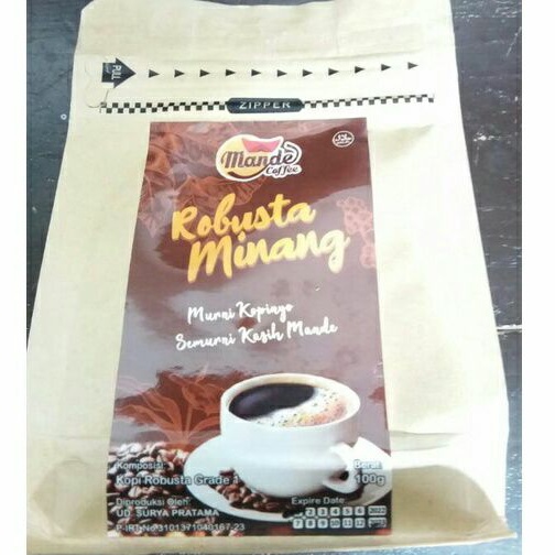 

Robusta Minang kopi 100 gram