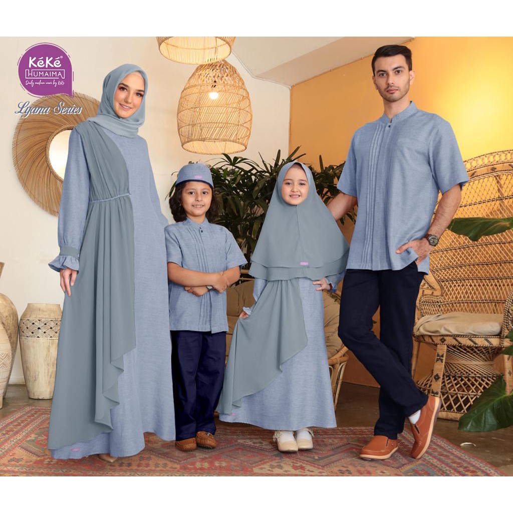 SARIMBIT KELUARGA KEKE 2022 II LYANA SERIES SLATE GREY II BY KEKE HUMAIMA