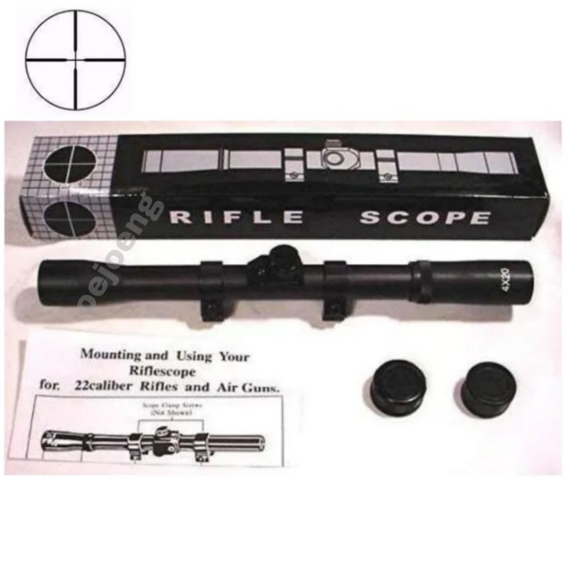 Telescope Teropong  Murah RIFLE SCOFE 4x20 Bhusnell Senapan Angin